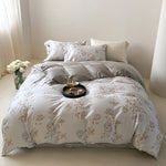 Bedding Set Temperature-Regulating Cotton Satin Reversible 4-Piece