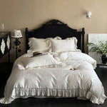 Bedding Set Tencel Cotton Jacquard Ruffle Trim
