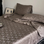 Bedding Set Tencel Satin Floral Jacquard