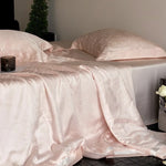 Bedding Set Tencel Satin Floral Jacquard