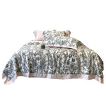 Bedding Set Toile-de-Jouy Cotton Satin Breathable