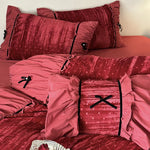 Bedding Set Velvety Microfiber Quilted 4-Piece