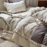 Bedding Set Vintage Patchwork Ruffle & Lace