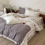 Bedding Set Vintage Patchwork Ruffle & Lace