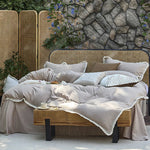 Bedding Set Washed Cotton-Linen Wrinkle-Resistant 4-Piece