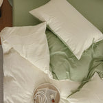 Bedding Set Wave-Textured Cotton Blend Temperature-Regulating