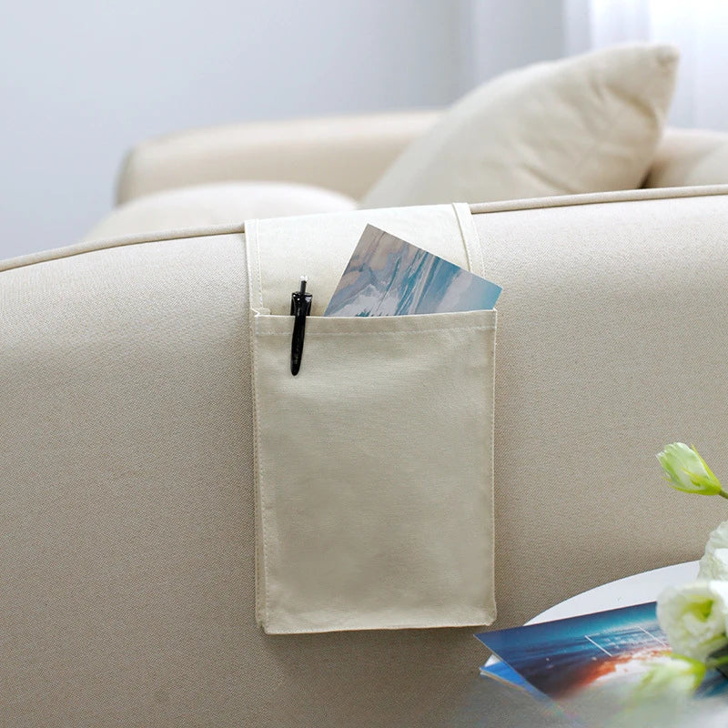 Bedside Organizer Hanging Cotton-Linen With Multiple Pockets