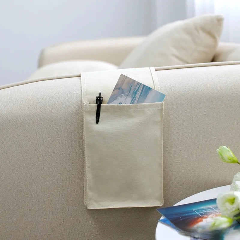 Bedside Organizer Hanging Cotton-Linen With Multiple Pockets