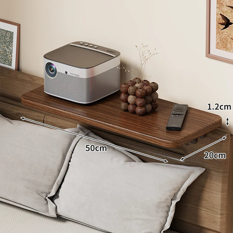 Bedside Shelf Adjustable Headboard Clamp Non-Slip Cable Channel