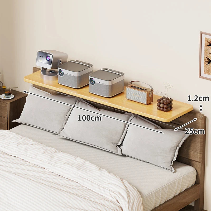 Bedside Shelf Adjustable Headboard Clamp Non-Slip Cable Channel
