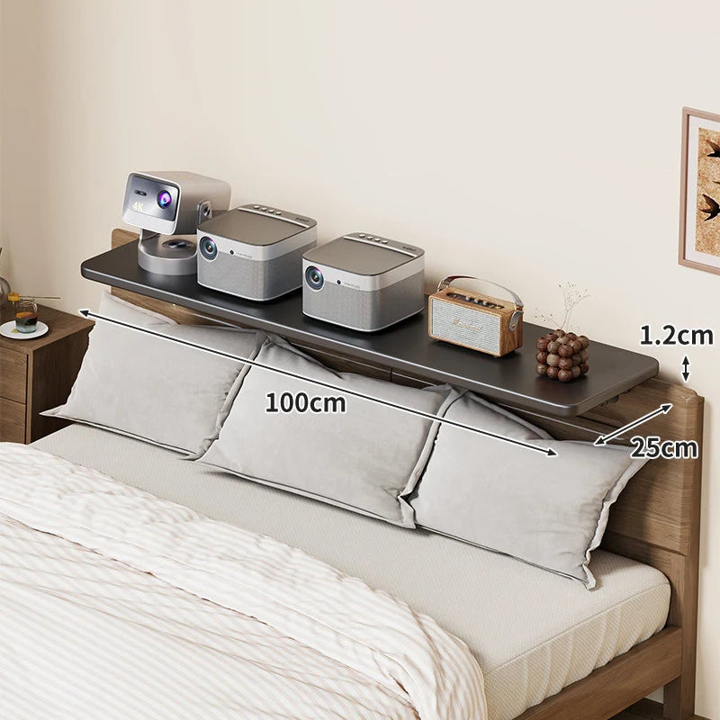 Bedside Shelf Adjustable Headboard Clamp Non-Slip Cable Channel