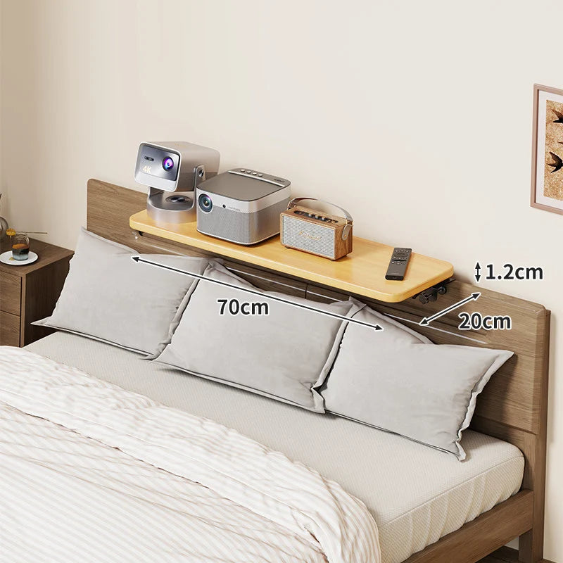 Bedside Shelf Adjustable Headboard Clamp Non-Slip Cable Channel