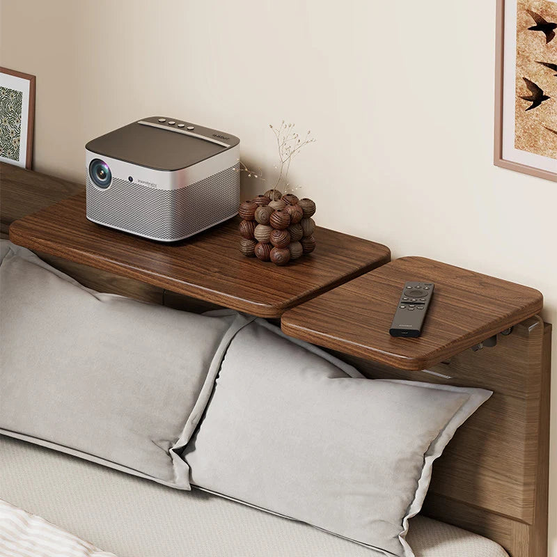 Bedside Shelf Adjustable Headboard Clamp Non-Slip Cable Channel