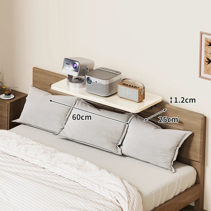 Bedside Shelf Adjustable Headboard Clamp Non-Slip Cable Channel
