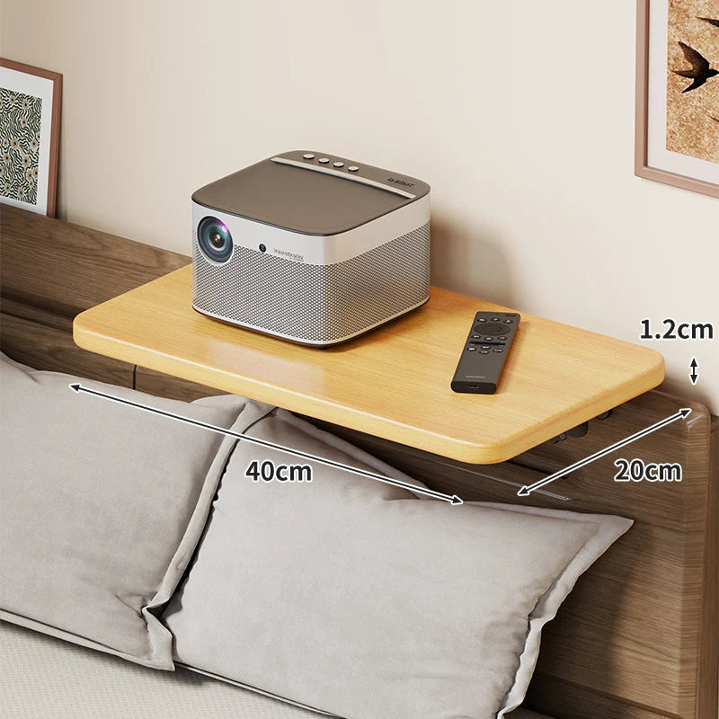Bedside Shelf Adjustable Headboard Clamp Non-Slip Cable Channel