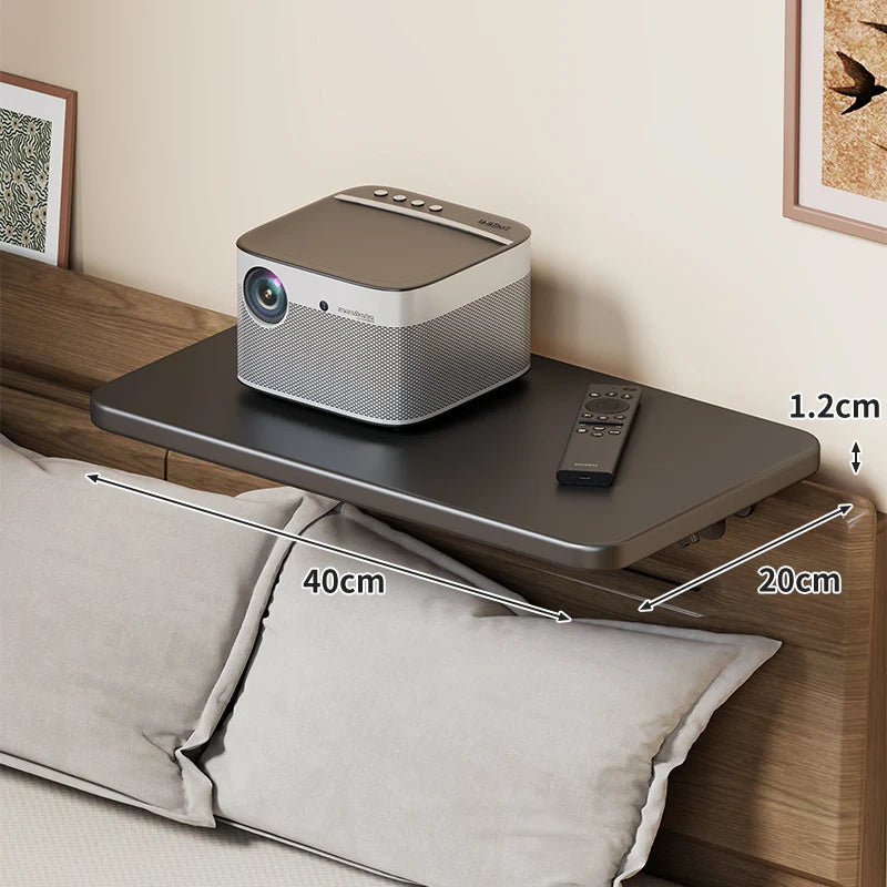 Bedside Shelf Adjustable Headboard Clamp Non-Slip Cable Channel