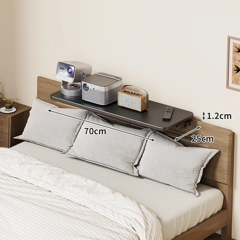 Bedside Shelf Adjustable Headboard Clamp Non-Slip Cable Channel