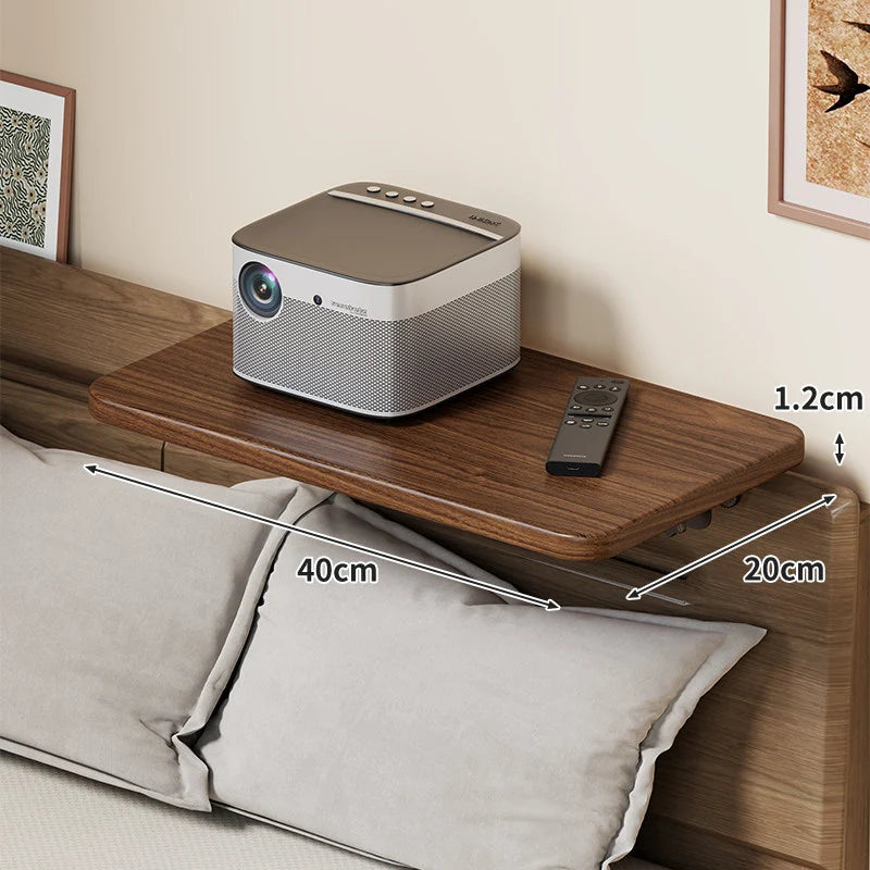 Bedside Shelf Adjustable Headboard Clamp Non-Slip Cable Channel