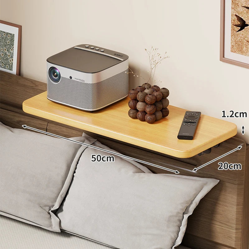 Bedside Shelf Adjustable Headboard Clamp Non-Slip Cable Channel