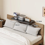 Bedside Shelf Adjustable Headboard Clamp Non-Slip Cable Channel