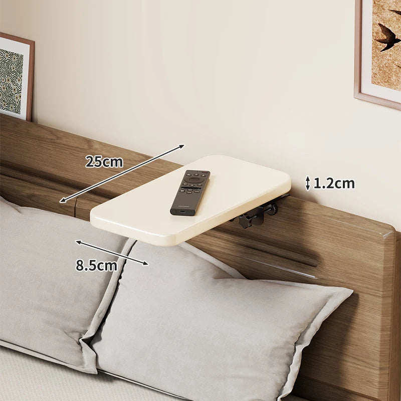 Bedside Shelf Adjustable Headboard Clamp Non-Slip Cable Channel
