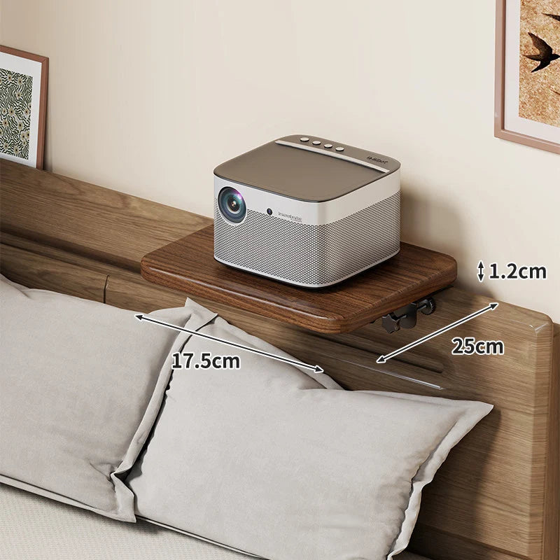 Bedside Shelf Adjustable Headboard Clamp Non-Slip Cable Channel