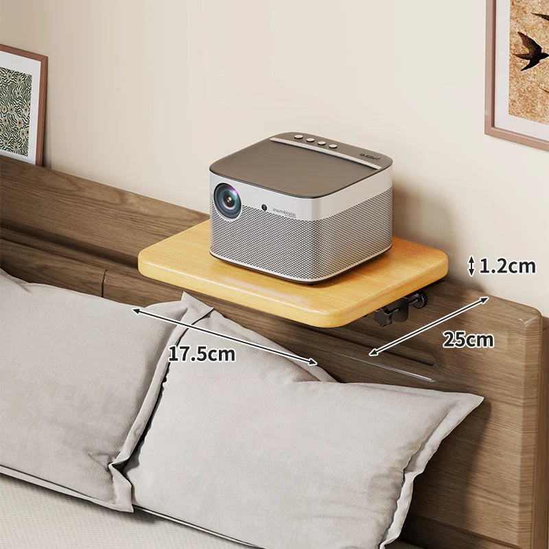 Bedside Shelf Adjustable Headboard Clamp Non-Slip Cable Channel