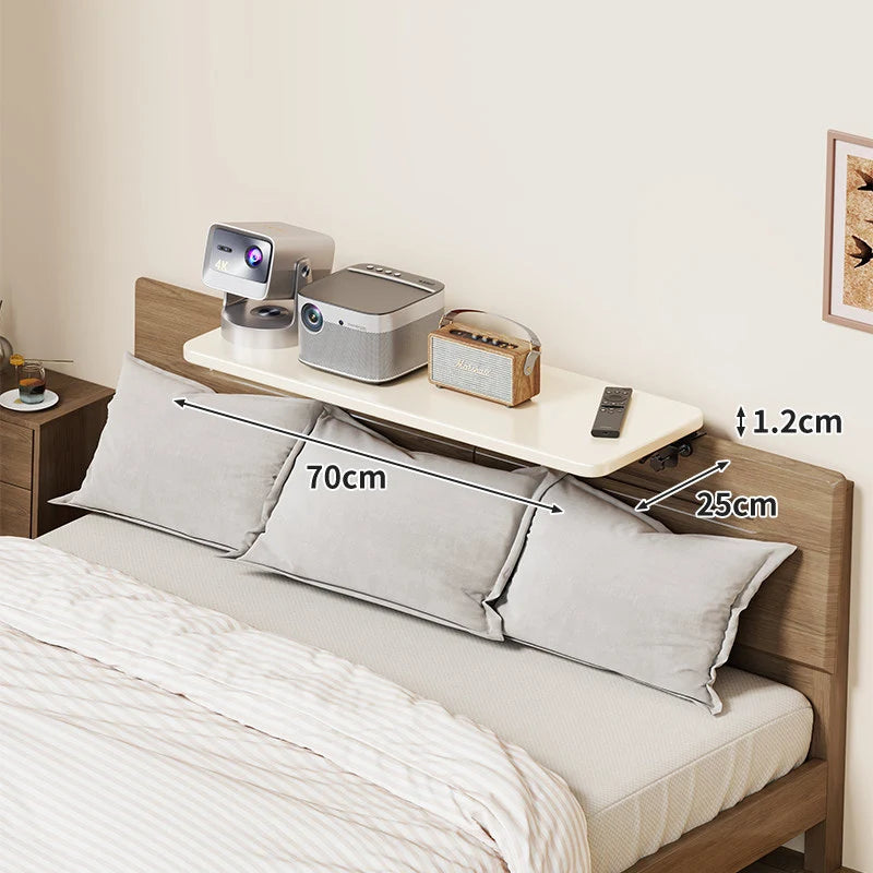 Bedside Shelf Adjustable Headboard Clamp Non-Slip Cable Channel