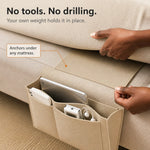 Bedside Storage Organizer Under-Mattress Felt Multiple Pockets