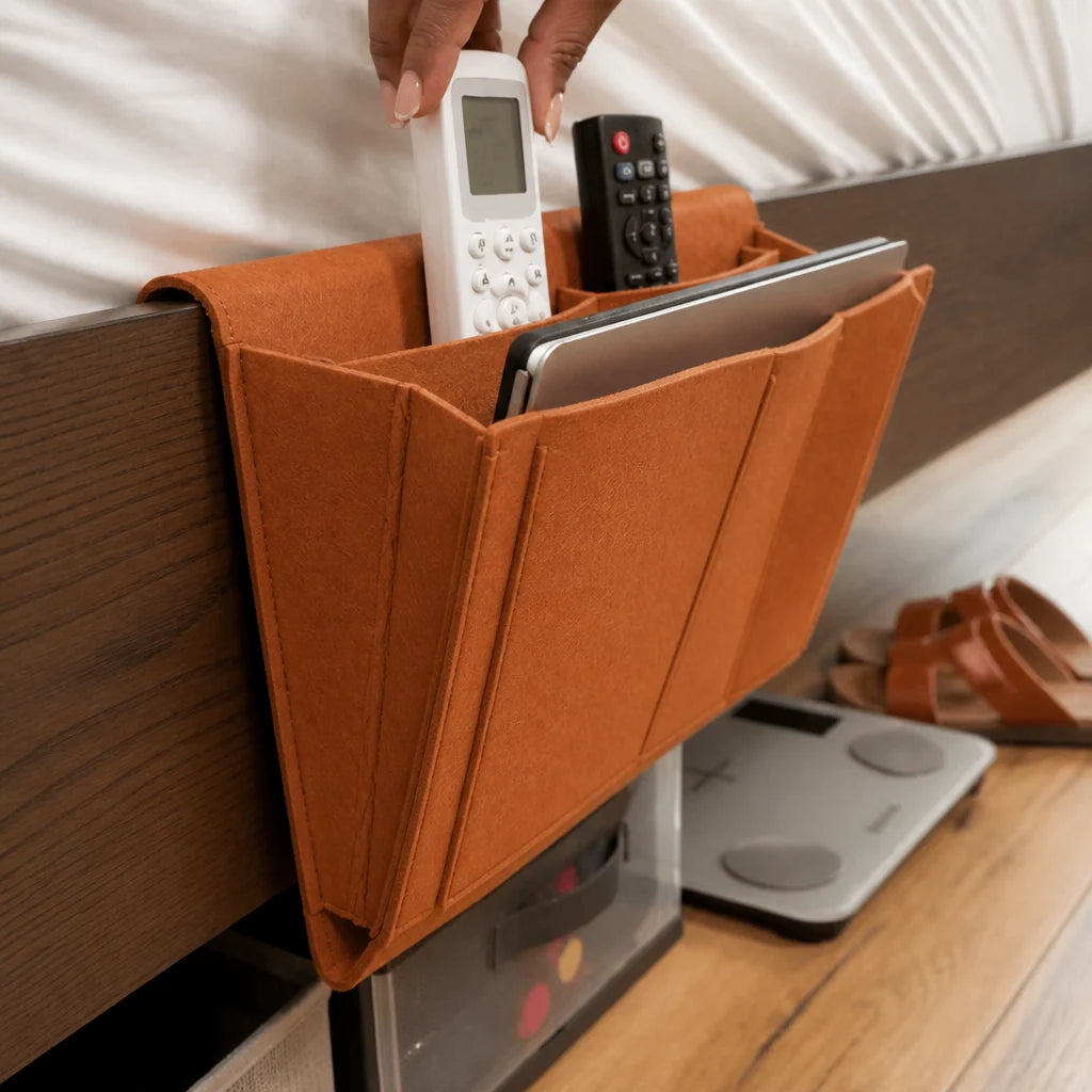 Bedside Storage Organizer Under-Mattress Felt Multiple Pockets