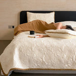 Bedspread Set Cotton-Linen Quilted Crocheted Edge