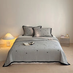 Bedspread Set Quilted Cotton Blend Heart Motif
