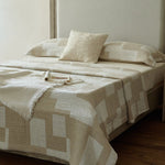 Bedspread Set Quilted Patchwork Cotton Blend