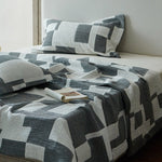 Bedspread Set Quilted Patchwork Cotton Blend