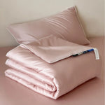 Bedspread Set Quilted Satin Piped Edges & Button Detail
