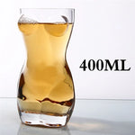 Beer Mug Body-Shaped Lead-Free Glass 13.5 Oz