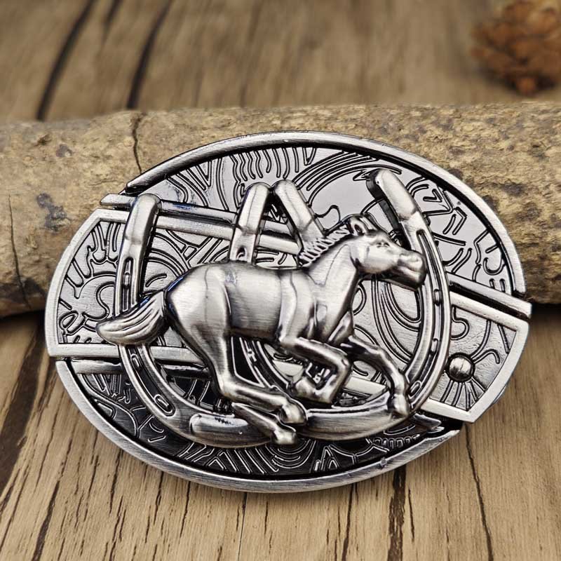 Belt Buckle Western Design Hidden EDC Tool Zinc Alloy