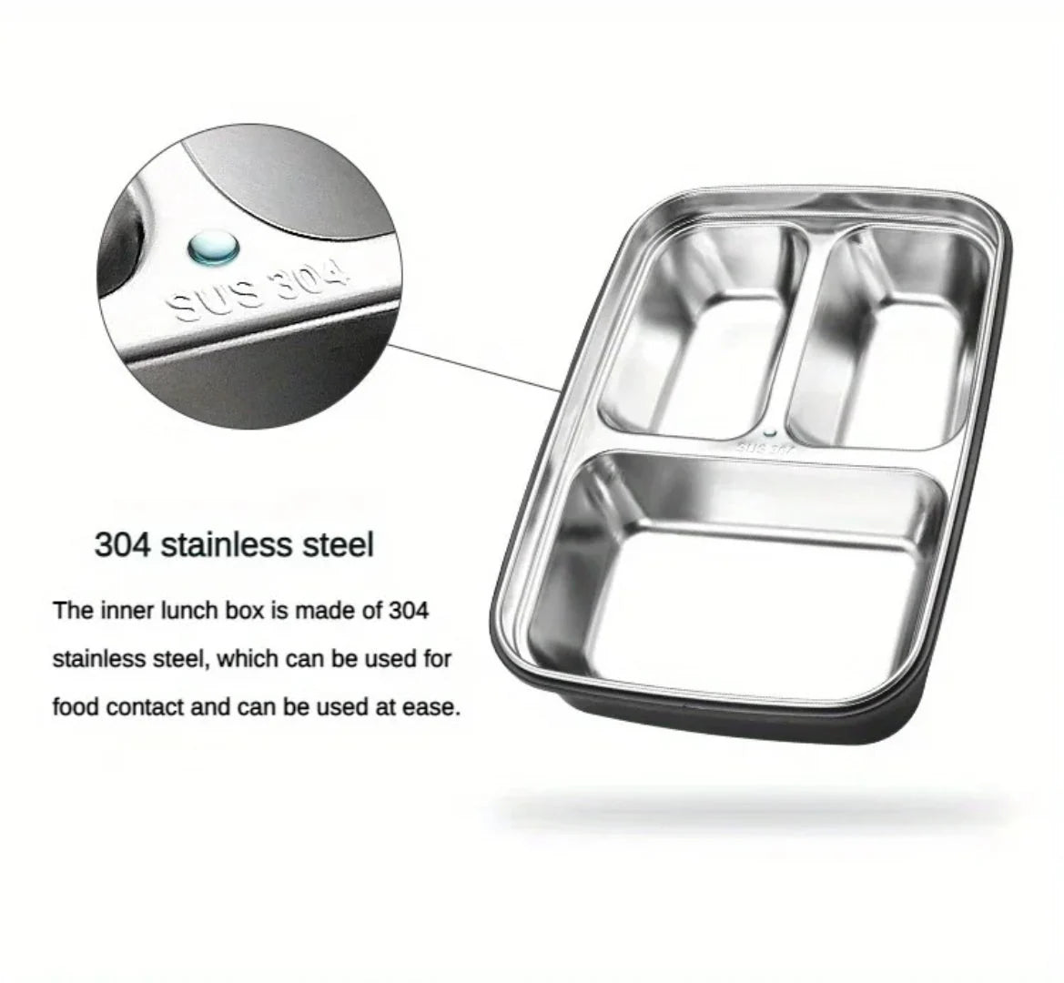 Bento Lunch Box Stainless Steel Leakproof Dishwasher-Safe