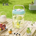 Beverage Dispenser Built-In Tap Fridge-Friendly Shape With Carry Handle