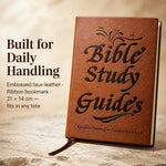 Bible Study Guide Faux Leather Hardcover Ribbon Bookmark for 66 Books