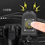 Bicycle Horn & Headlight 110dB Rechargeable Split Remote Control