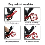 Bicycle Pedals Aluminum Alloy Anti-Skid Replaceable Steel Pins