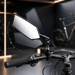 Bicycle Rearview Mirror Wide-Angle 360° Adjustable Glass Lens