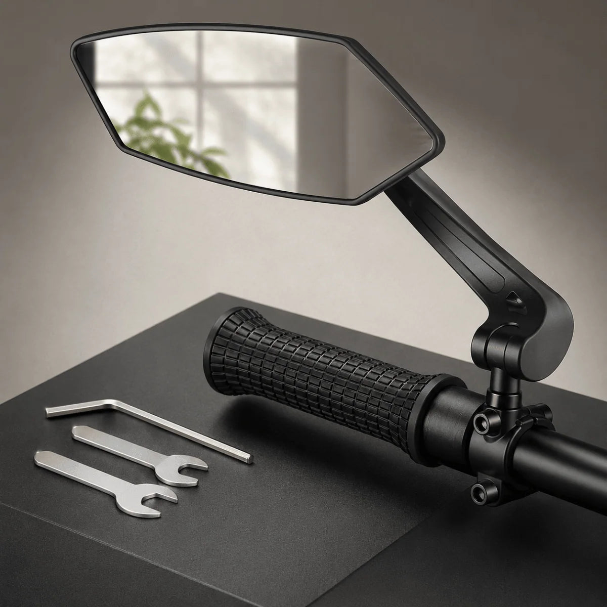 Bicycle Rearview Mirror Wide-Angle 360° Adjustable Glass Lens