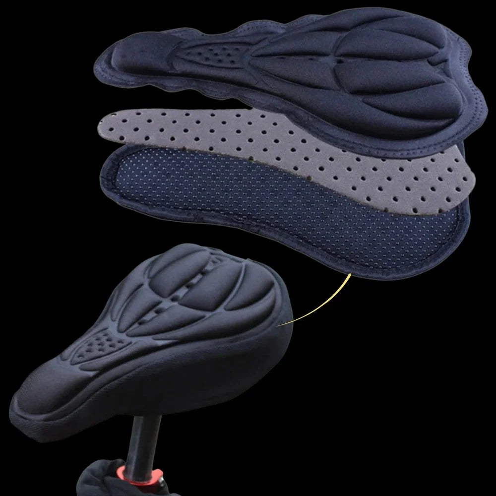 Bicycle Seat Cushion Gel Foam Padded Breathable Non-Slip