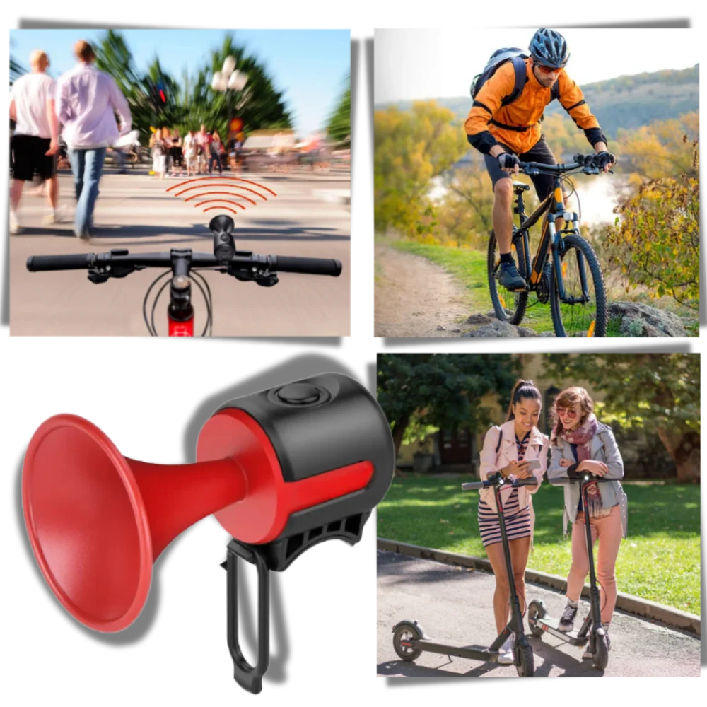 Bike Horn 120 dB Weather-Resistant Quick-Install
