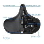 Bike Saddle Memory Foam Dual Shock Absorption Waterproof Non-Slip
