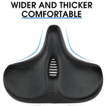 Bike Saddle Memory Foam Dual Shock Absorption Waterproof Non-Slip