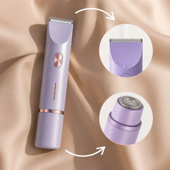 Bikini Trimmer Waterproof Cordless Dual Heads
