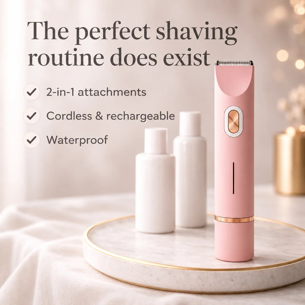 Bikini Trimmer Waterproof Cordless Dual Heads